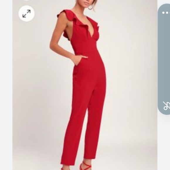 🔥NWT Red Ruffle Jumpsuit - Picture 5 of 5